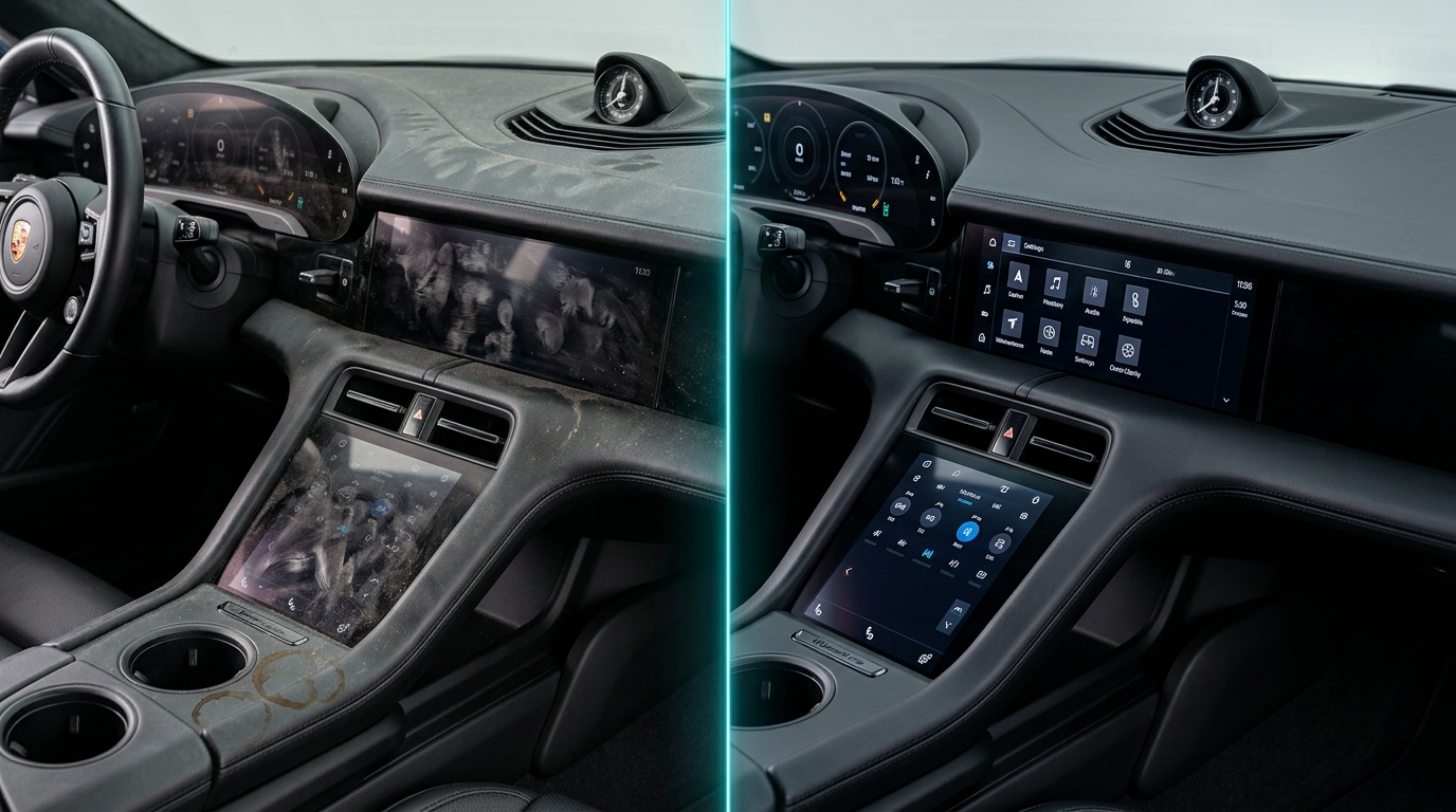 WipeAura Car Interior Treated State